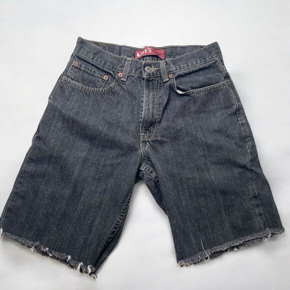 Vintage Levi’s 569 Women’s Denim Jean Shorts 28 Y2K Loose Straight Cutoff Grunge - Picture 1 of 5